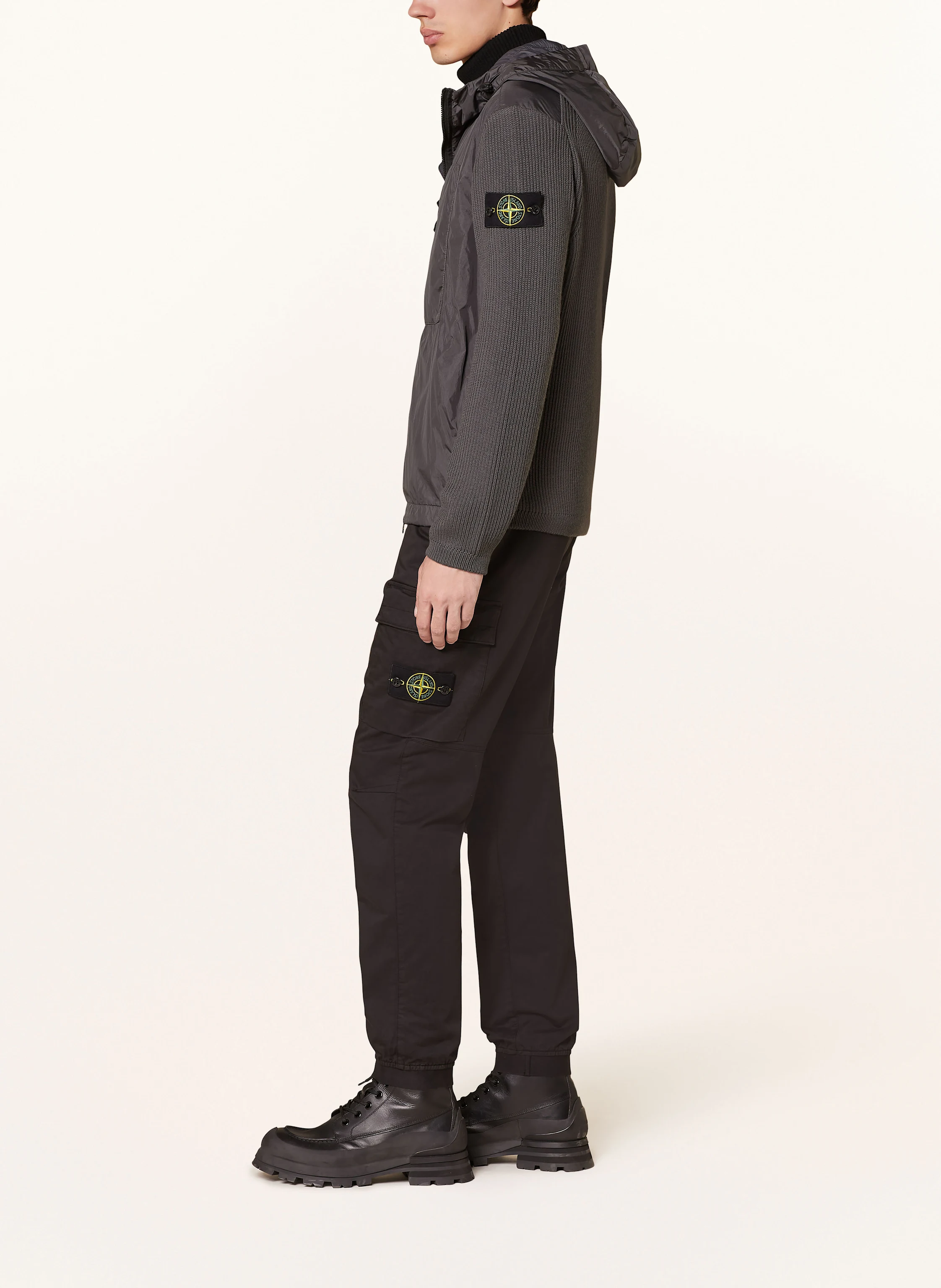 STONE ISLAND Jacke im Materialmix mit Primaloft®-Isolierung