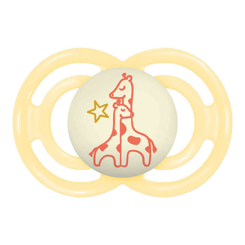 Lot de 2 sucettes Perfect animaux dès 6 mois Planet Love Night - Coloris aléatoire - MAM