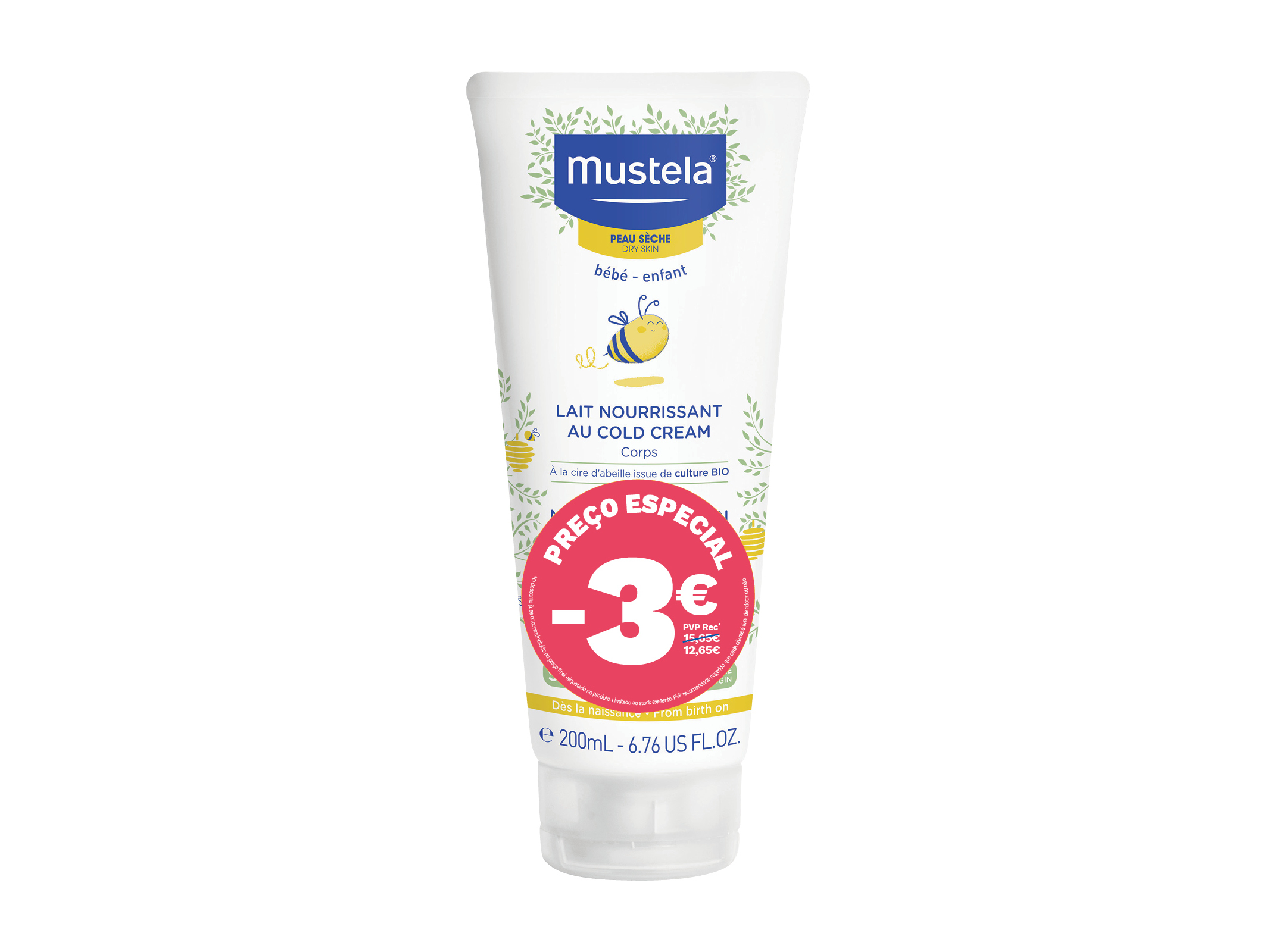 LEITE CORPO MUSTELA COLD CREAM 200ML DESCONTO -3 EUROS