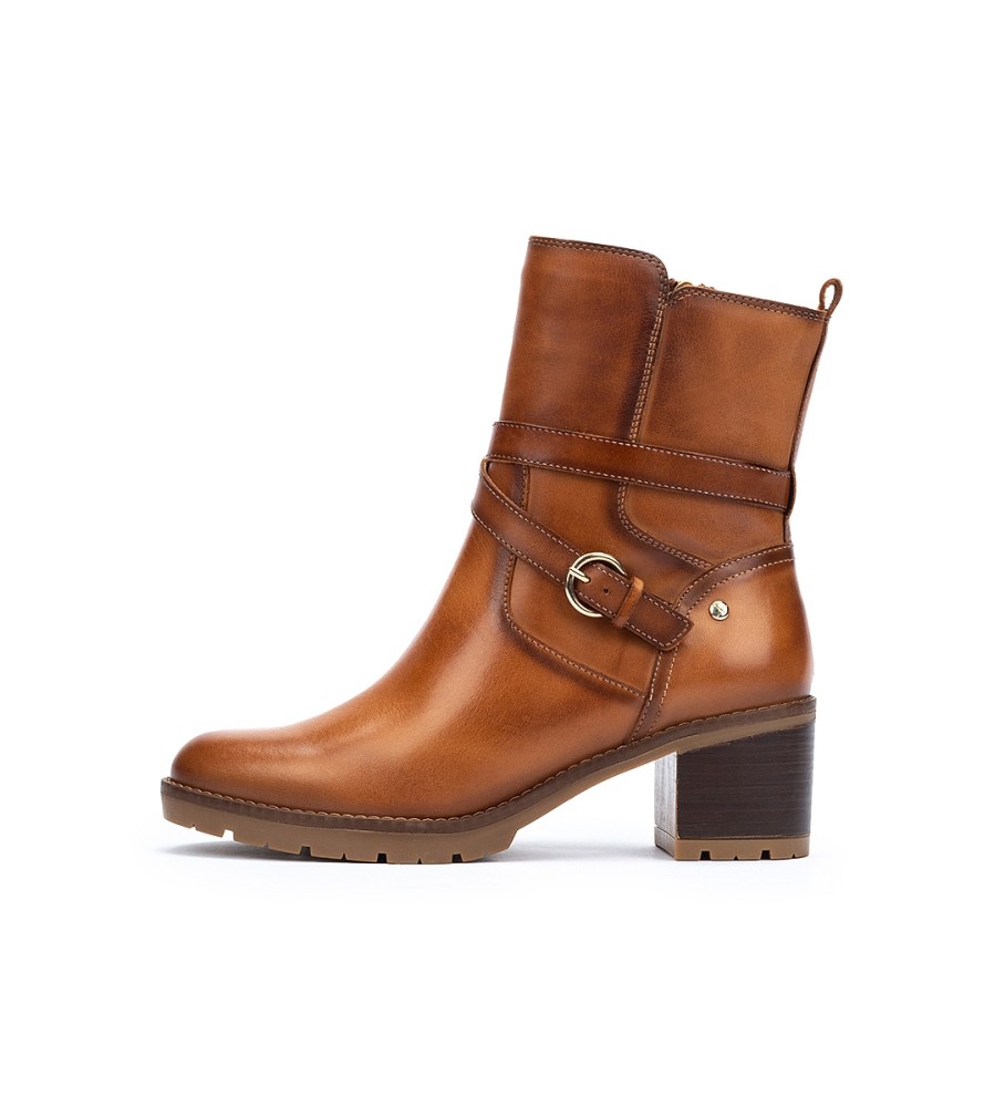 Botas de cano curto Pikolinos Llanes em couro marrom - Altura do salto: 6 cm -