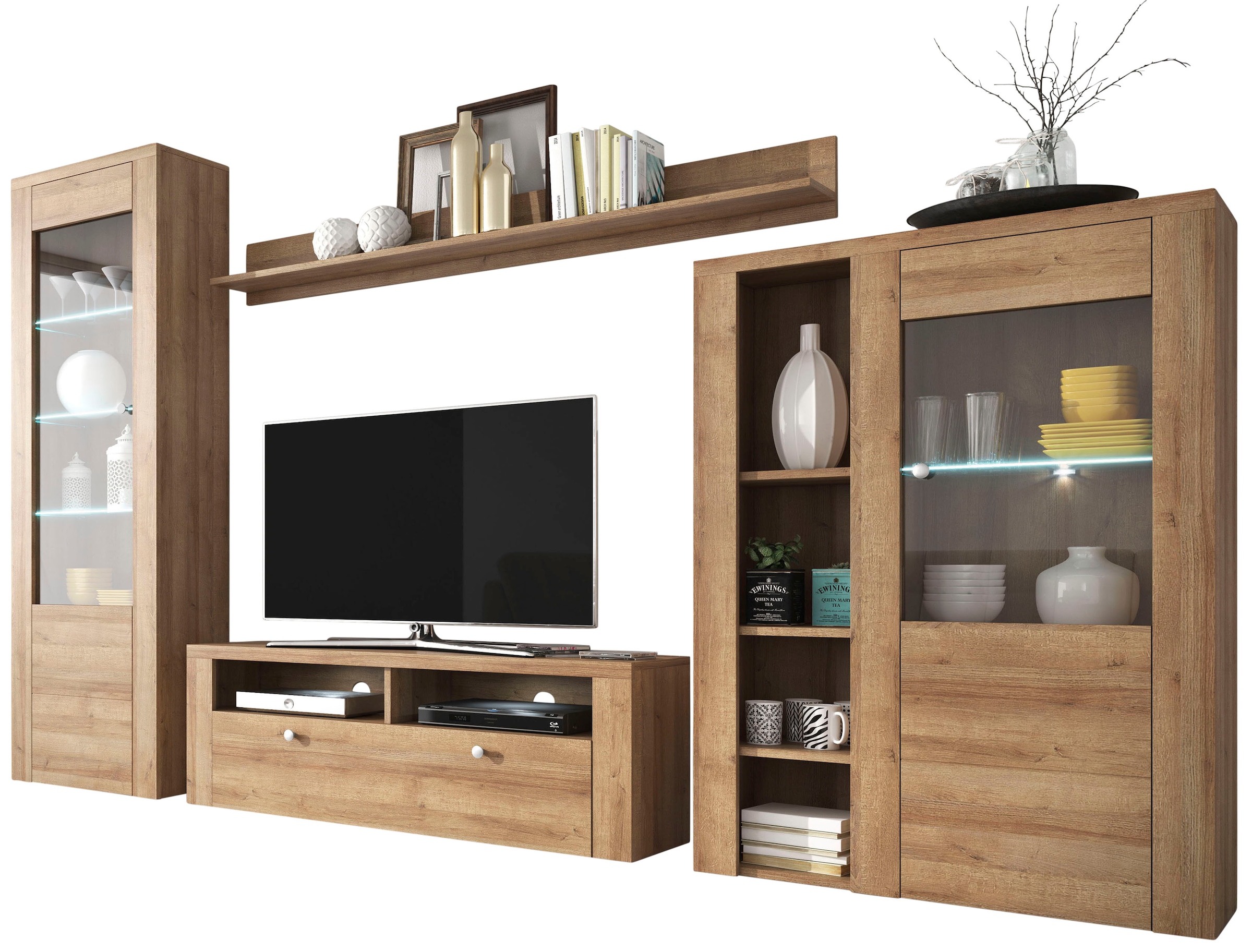 Home affaire Wohnwand »Larona, Anbauwand, Set 4 Teilig« Set, 4 Stk. tlg.