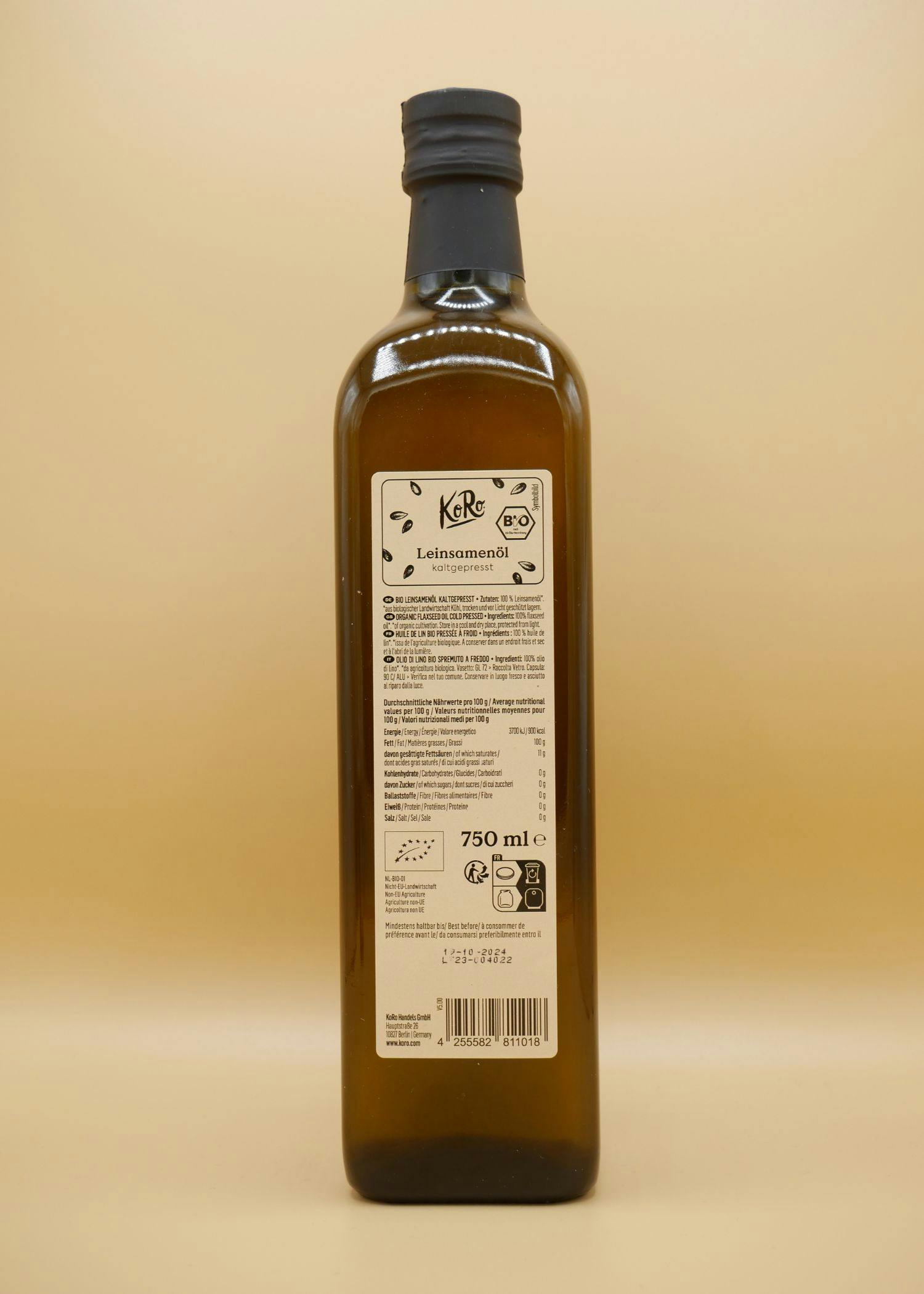 Bio Leinsamenöl 0,75 L