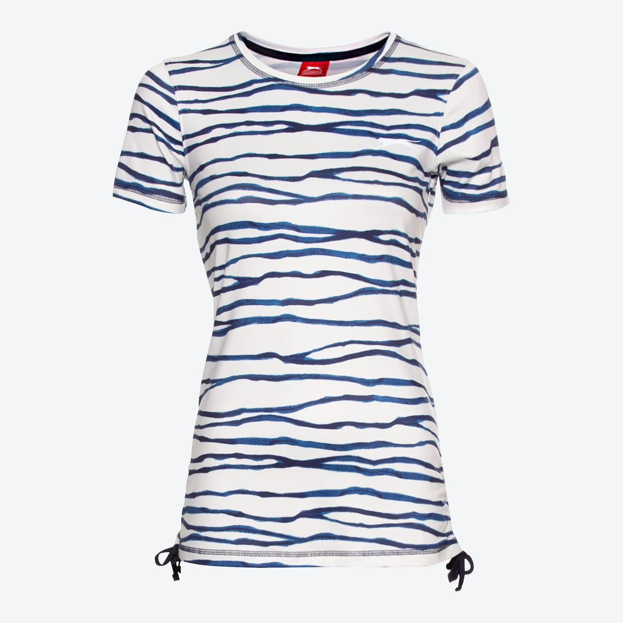 Damen-Fitness-T-Shirt mit Streifendesign