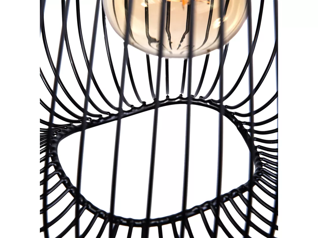 Lampe suspension CONCA Métal Noir