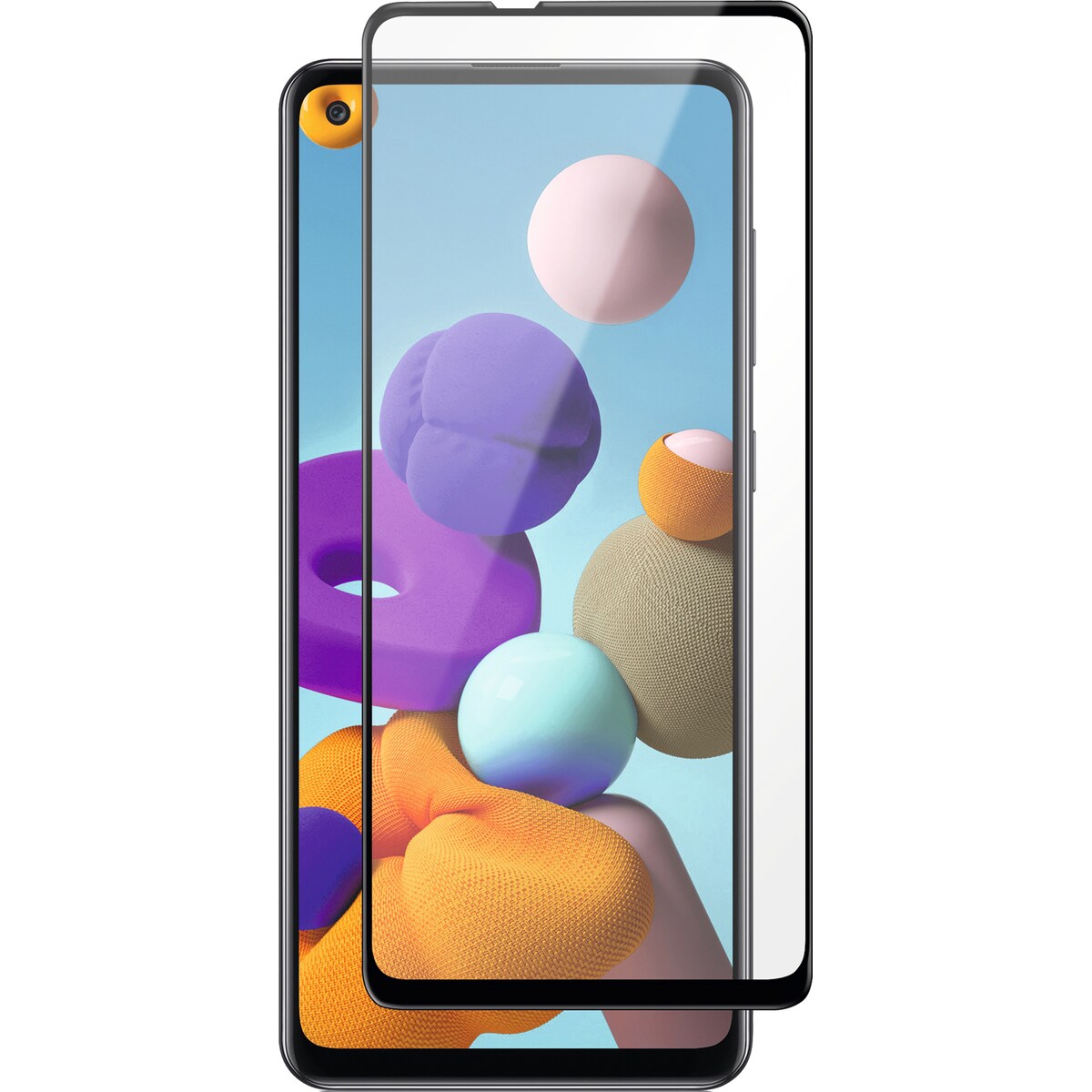 Panzer Full-Fit Samsung Galaxy A21s skjermbeskytter (svart)