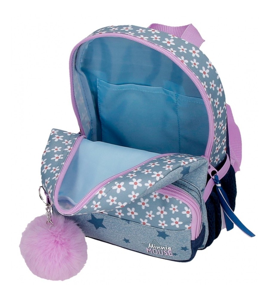 Mochila azul estilo Minnie da Disney - 19x23x8cm