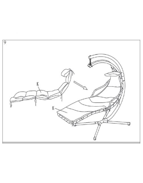 Bestgarden Hangstoel Rocking - Tuinmeubelen - Grijs