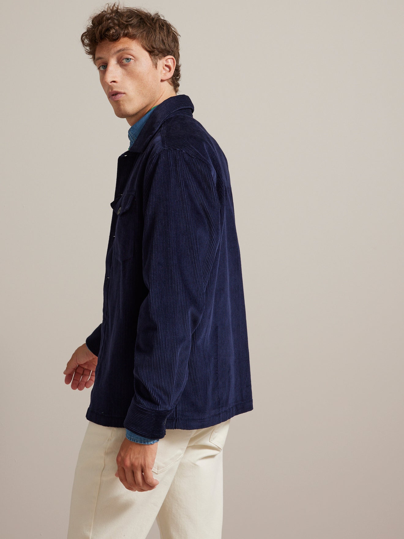 Chemise velours côtelé homme