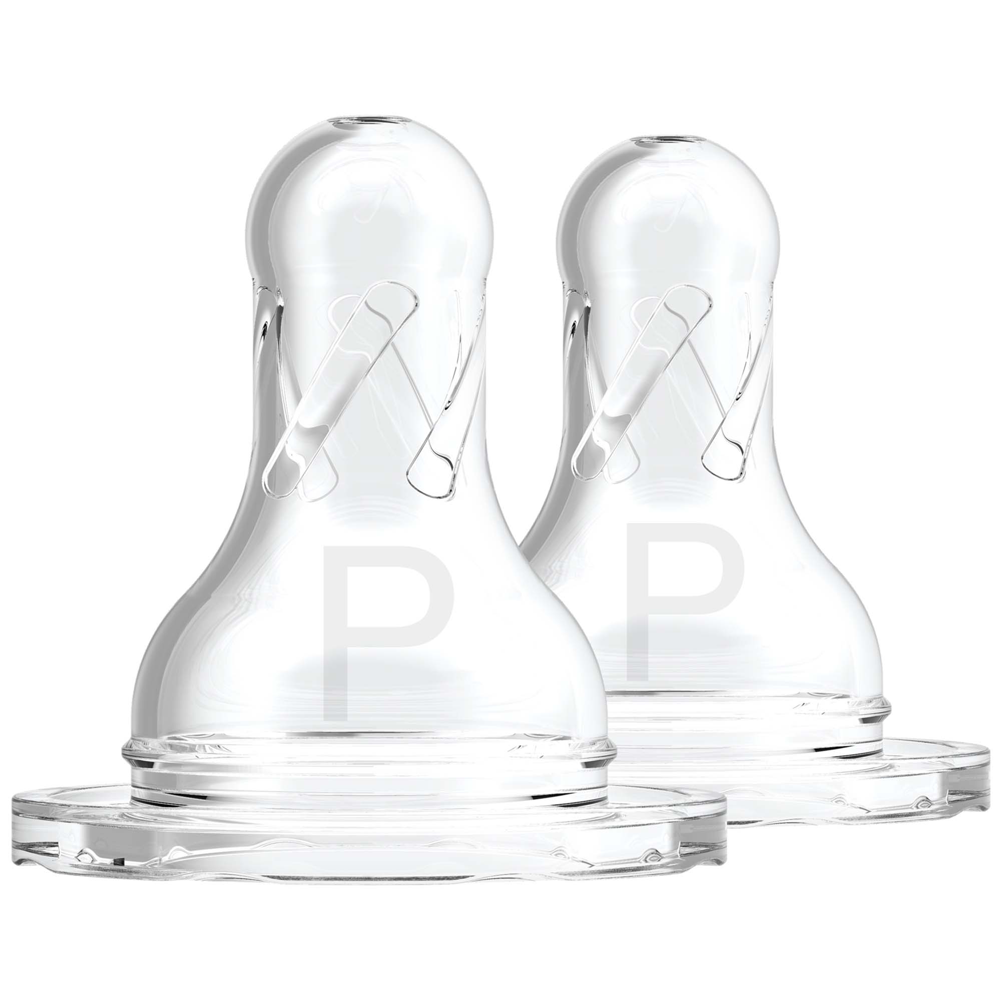 Dr. Brown's Options+ prematuurspeen Standaard halsfles - 2 stuks transparant