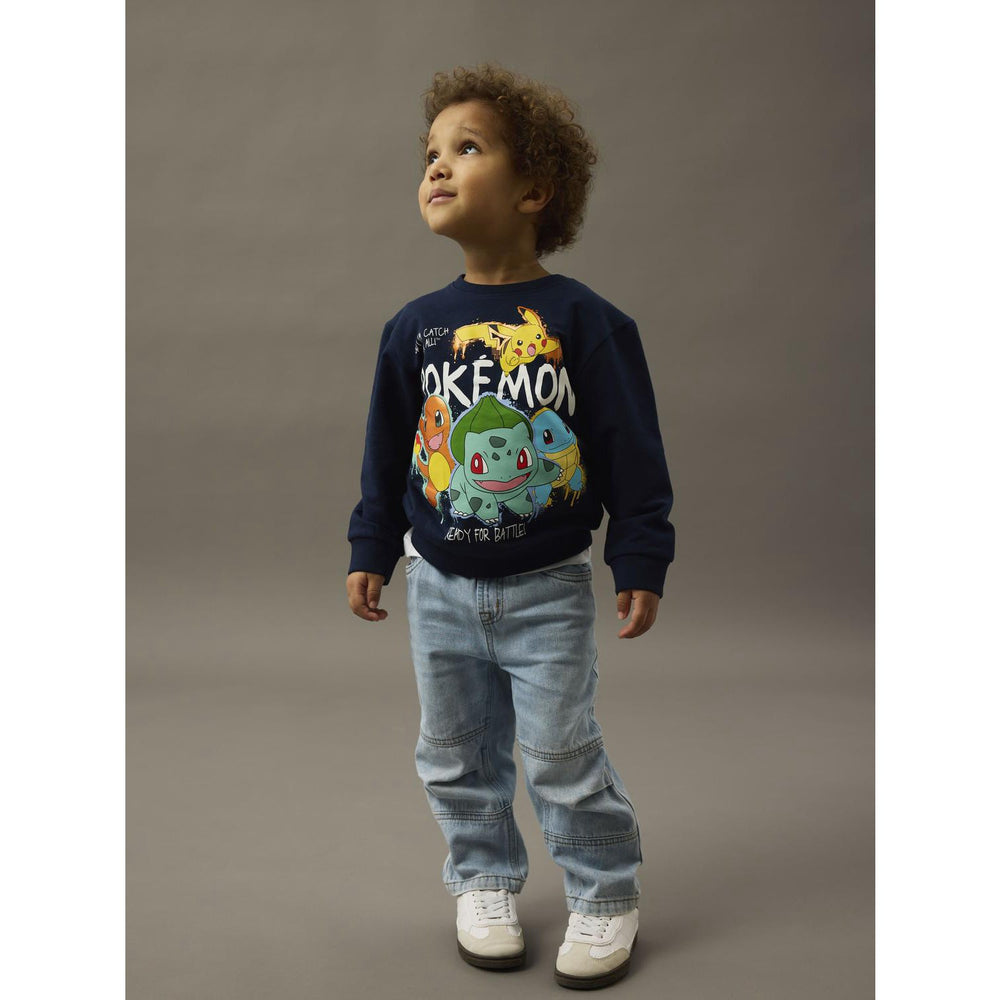 Køb Name It Navy Blazer Nmmnoa Pokemon Nreg Sweat Bru Sky