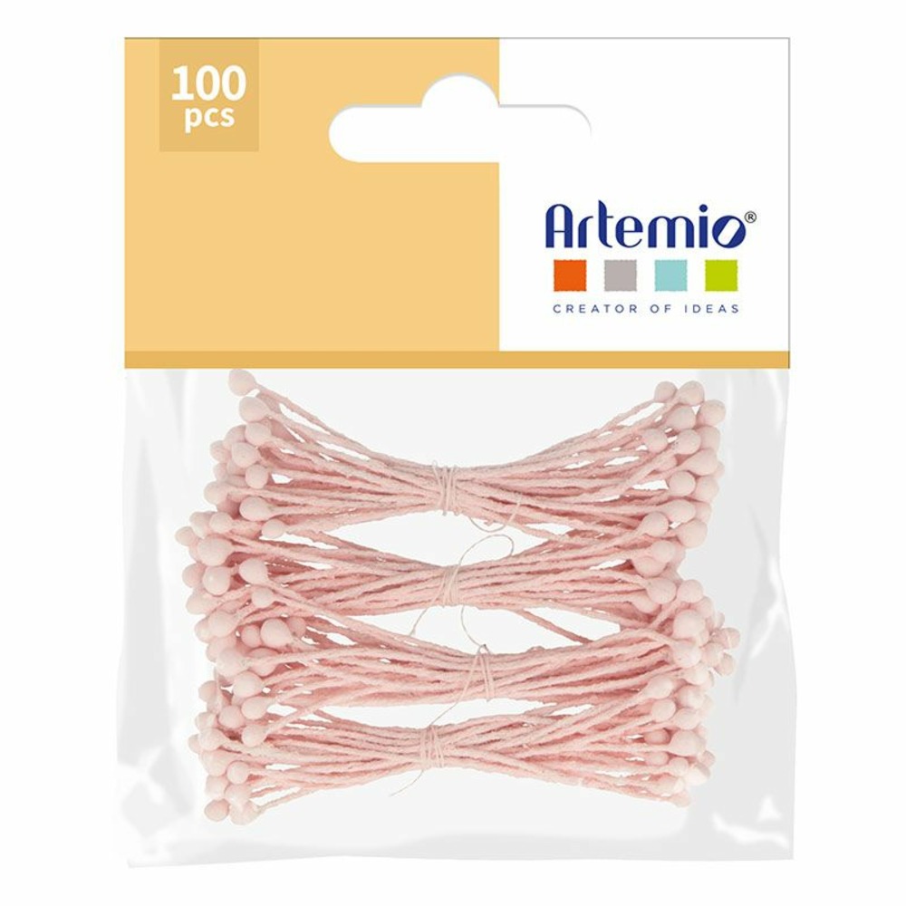 100 étamines roses 6 cm