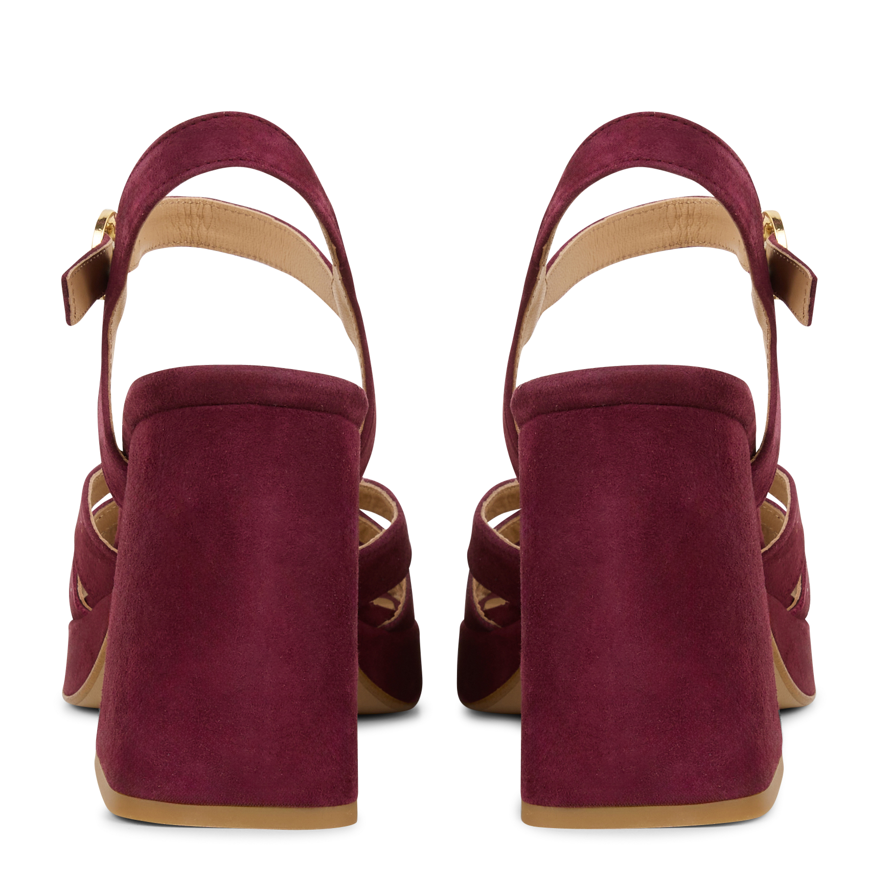 Sandales à talons en cuir | Rouge