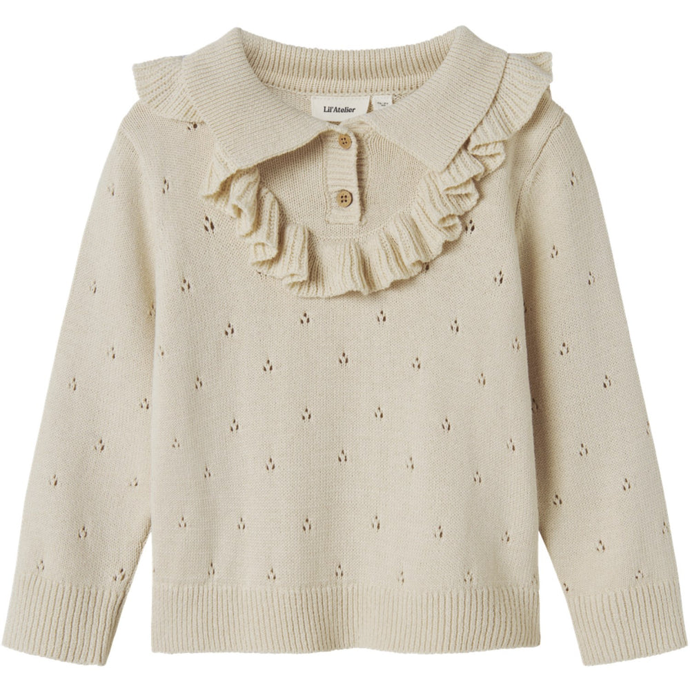 Køb Lil'Atelier Turtledove Nmfnakita Ls Loose Strik Lil