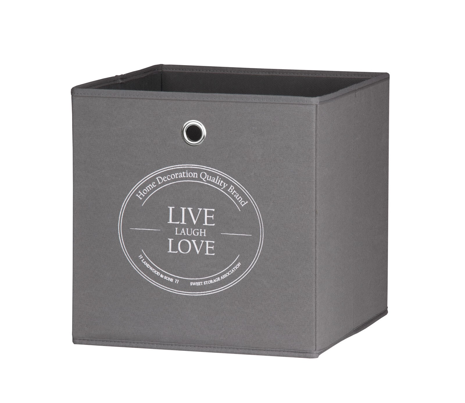 Faltbox LIVE LAUGH LOVE Anthrazit 32 x 32 x 32 cm