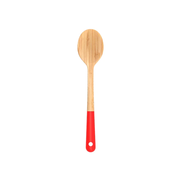 Cuillère rouge en bambou 30 cm Pebbly