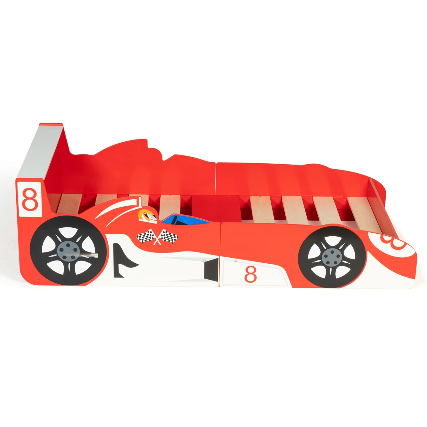 Lit enfant voiture formule 1 TEDDI 70 x 140 CM rouge