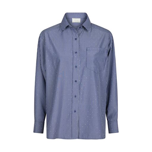 Neo Noir Dalma B Stripe Stone Skjorte, Dark Blue, 42