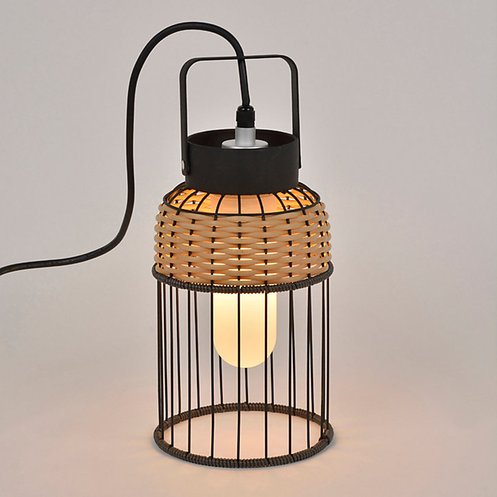 Baladeuse extérieur Ivoa E27 IP44 14W ∅17 x H.35cm Little Garden noi naturel