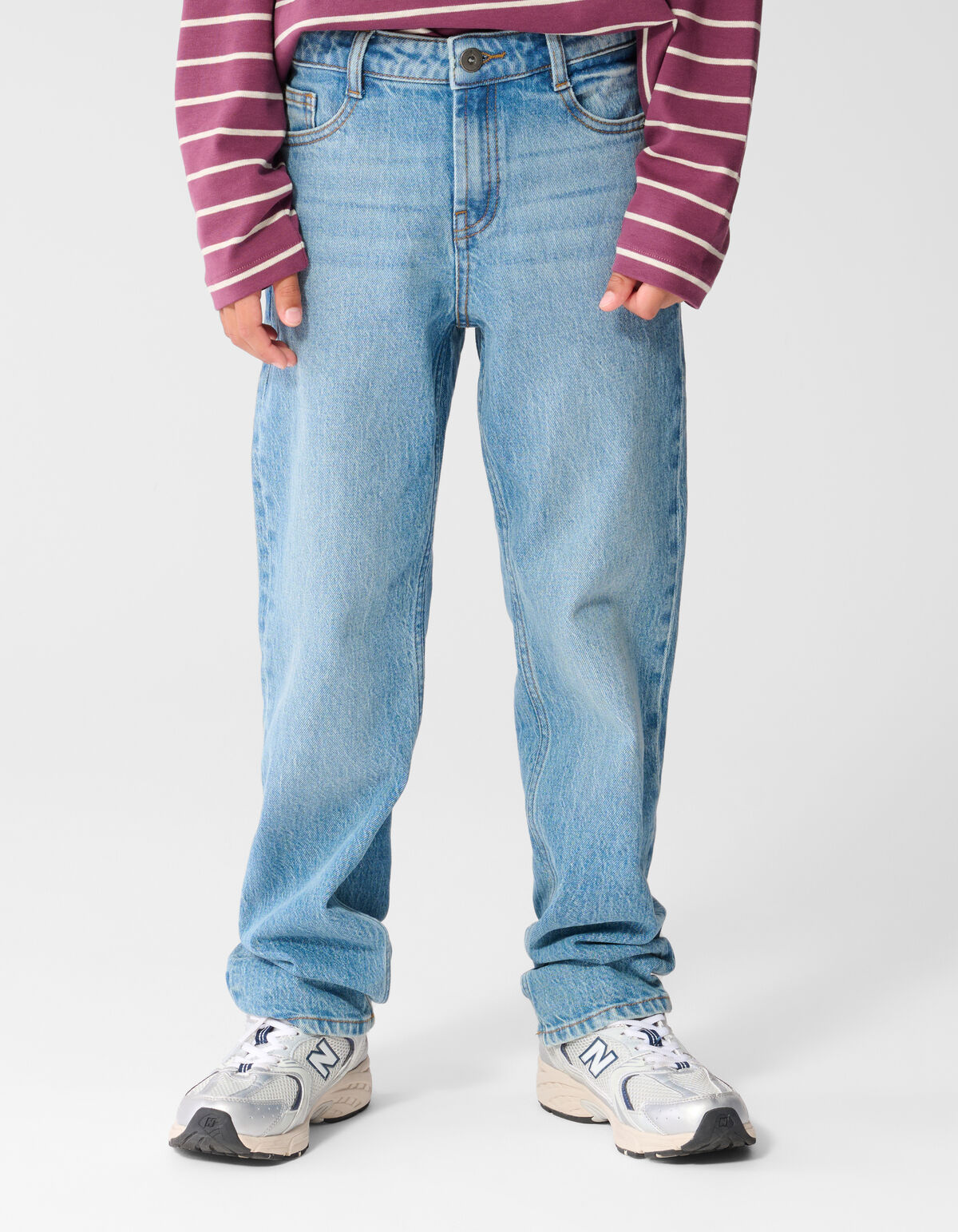 Straight Fit Jeans Blauw