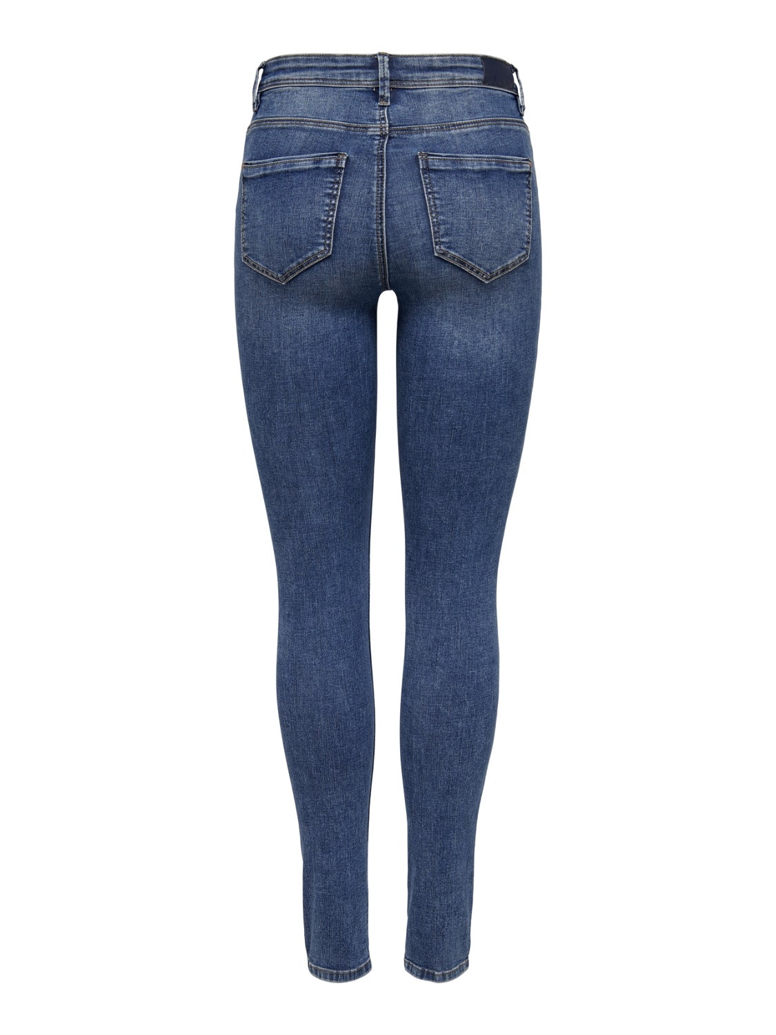ONLWAUW Mittlere Taille Skinny Fit Jeans Dark Blue Denim