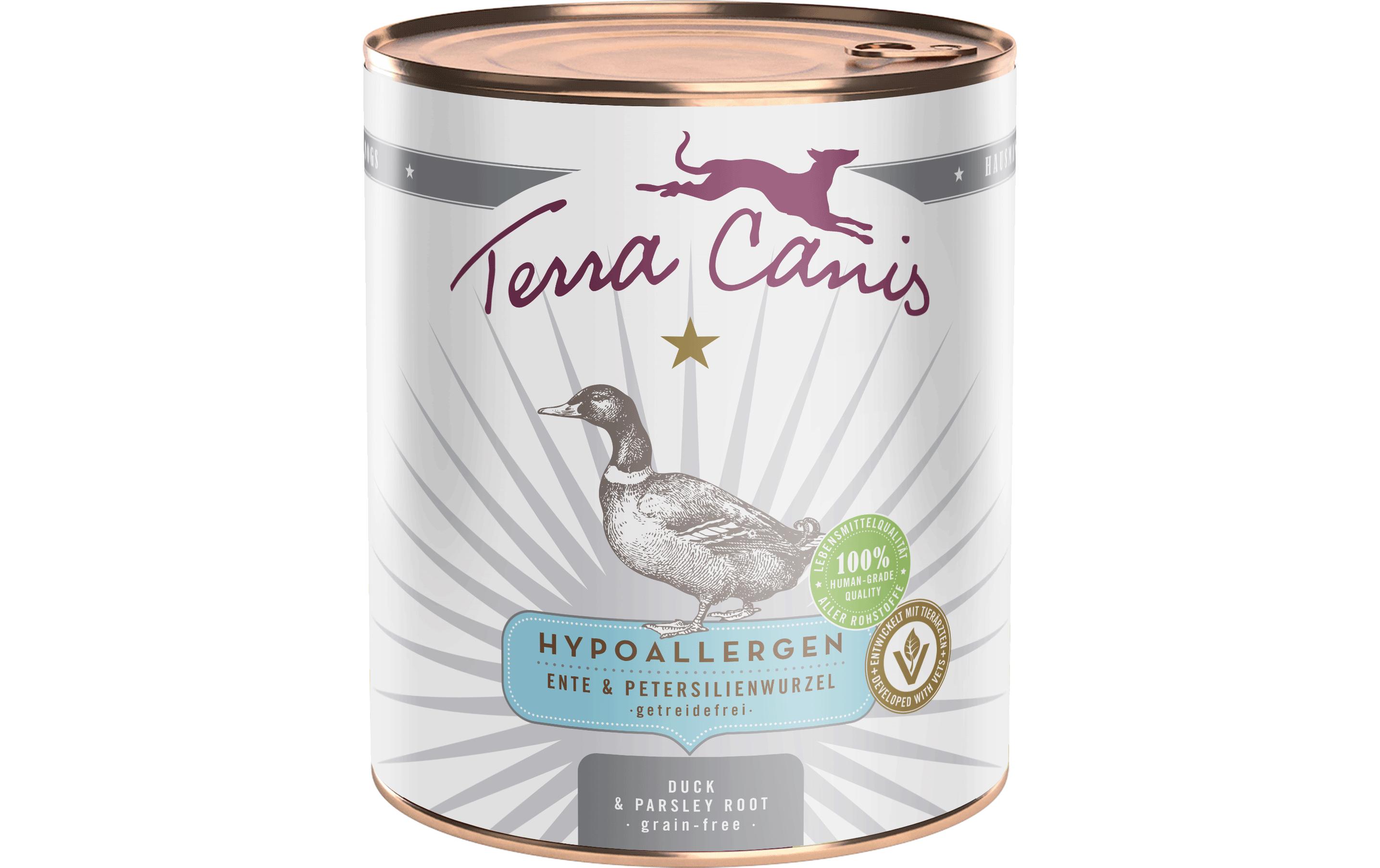 Nassfutter Hypoallergen Ente, 800 gAlleinfuttermittel für ausgewachsene Hunde