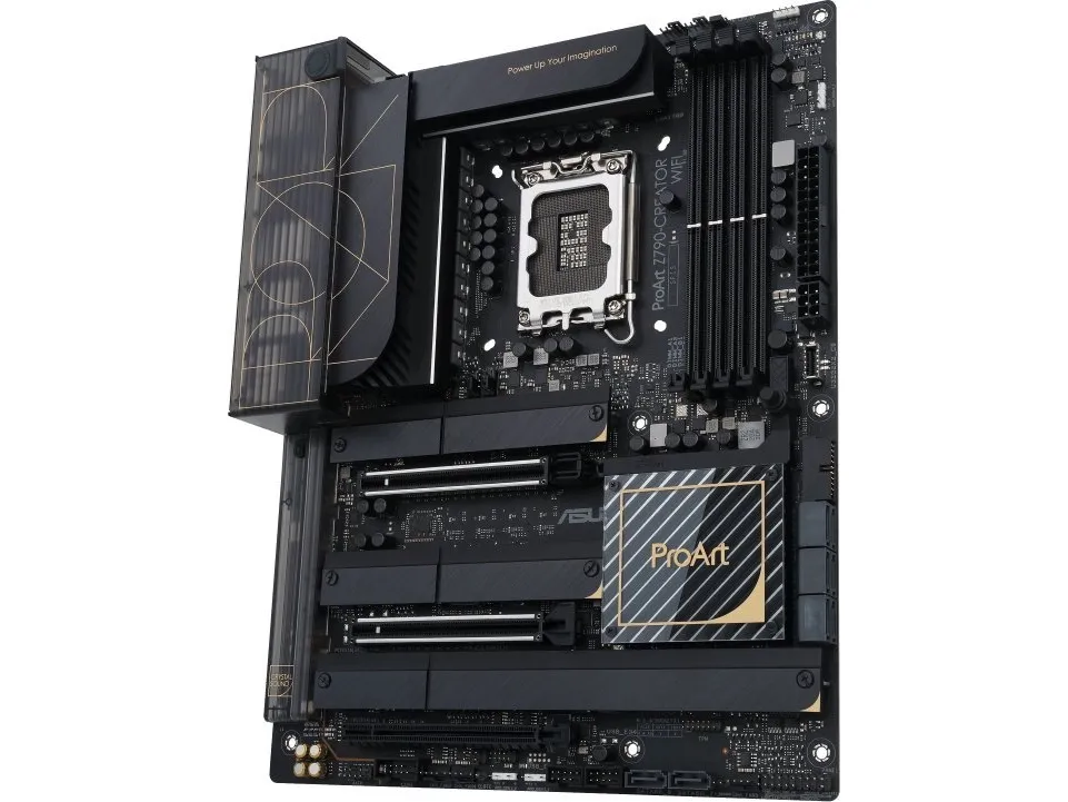 ASUS ProArt Z790-CREATOR WIFI - Bundkort - ATX - LGA1700 sokkel - Z790 Chipset - USB4, USB 3.2 Gen 2, USB-C 3.2 Gen 2x2, USB 3.2 Gen 1 - 10 Gigabit LAN, 2.5 Gigabit LAN, Wi-Fi 6E, Bluetooth - onboard grafik (CPU påkrævet) - HD Audio (8-kanaler)