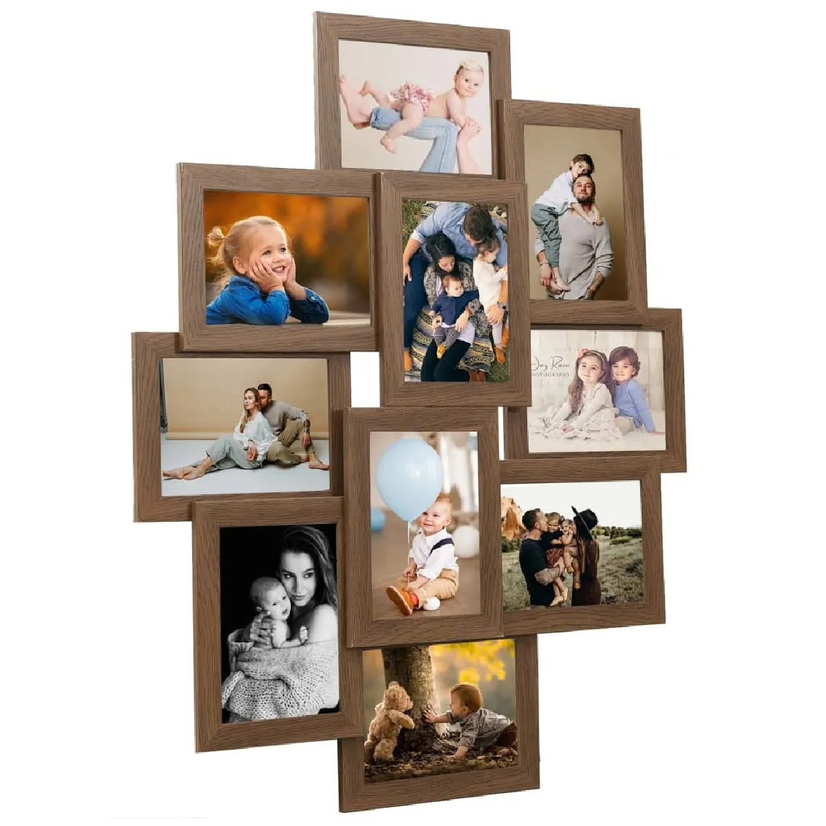 vidaXL Collage 10 pcs - Marron clair