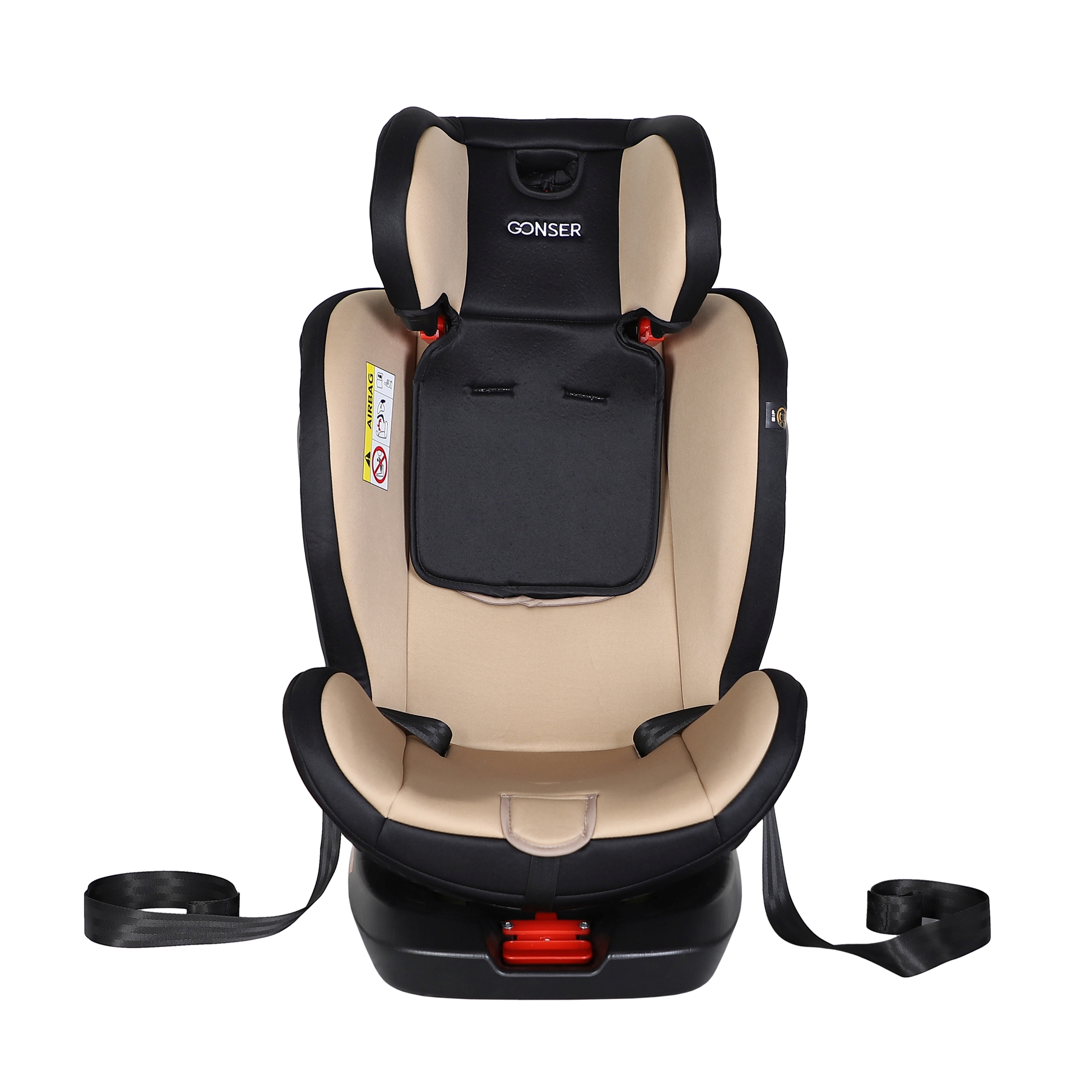 Kindersitz Auto 360° drehbar schwarz/beige