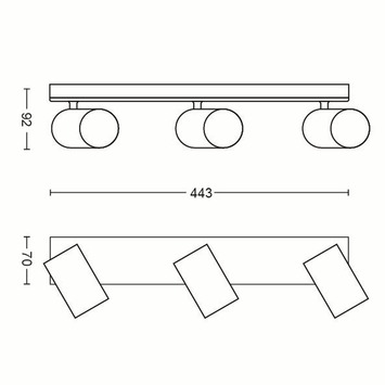 Philips triospot Kosipo zwart