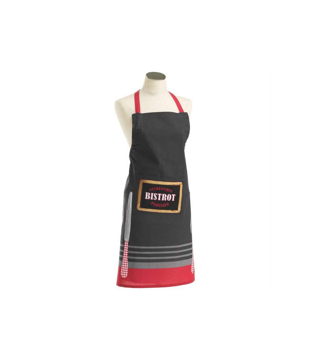 Tablier de Cuisine Au Bistrot 60x84cm Rouge