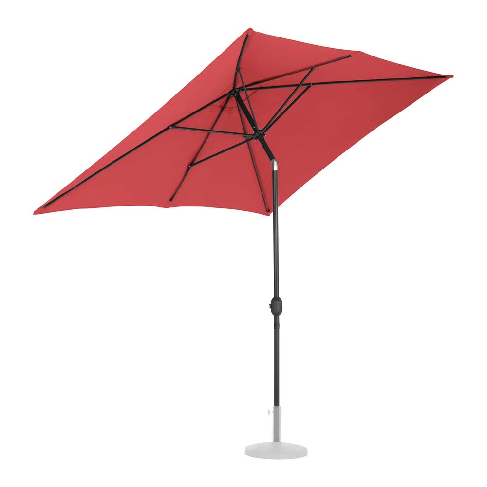 Grand parasol de jardin rectangulaire 200 x 300 cm inclinable bordeaux