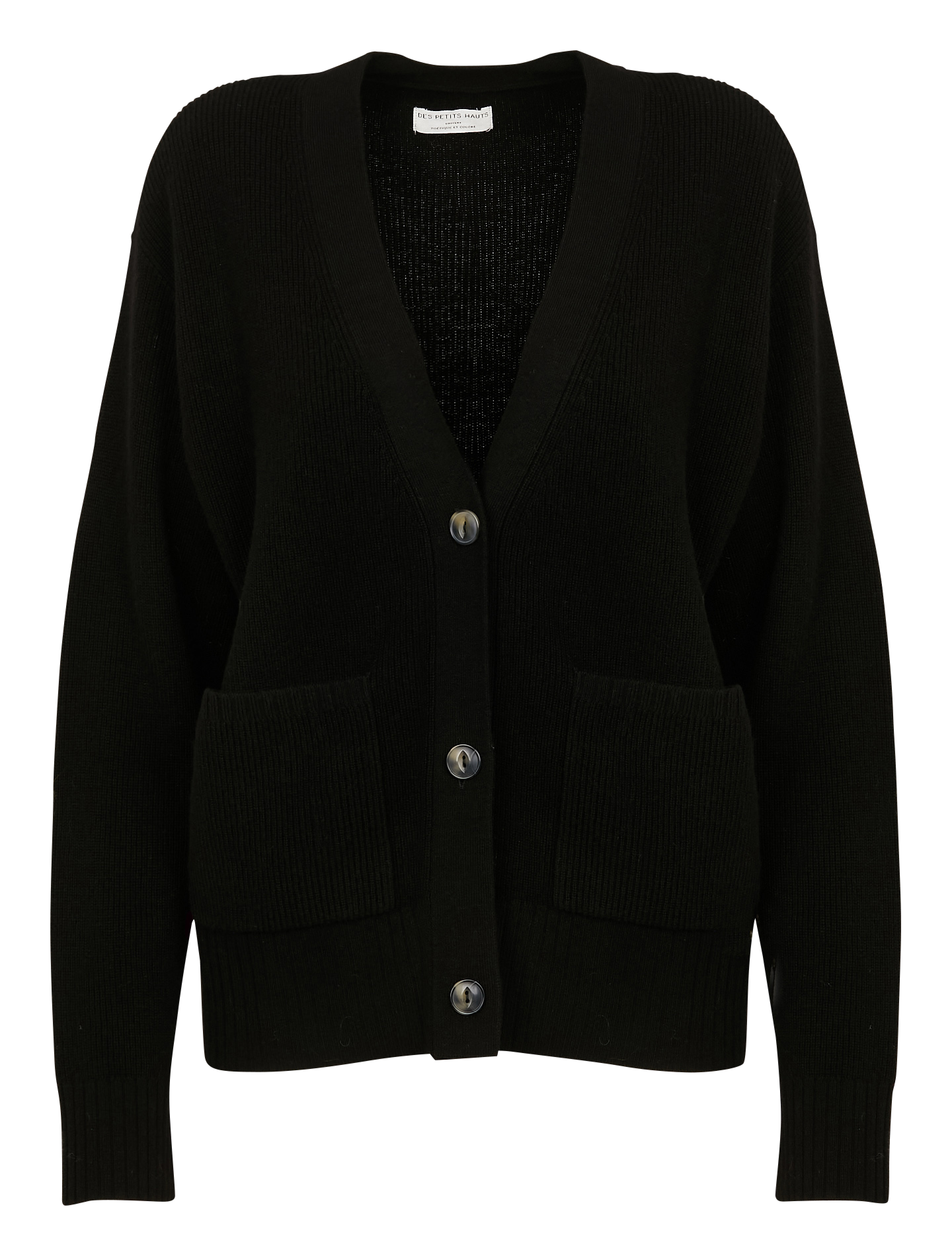 ARTIMUS - Gilet col V en laine | Noir