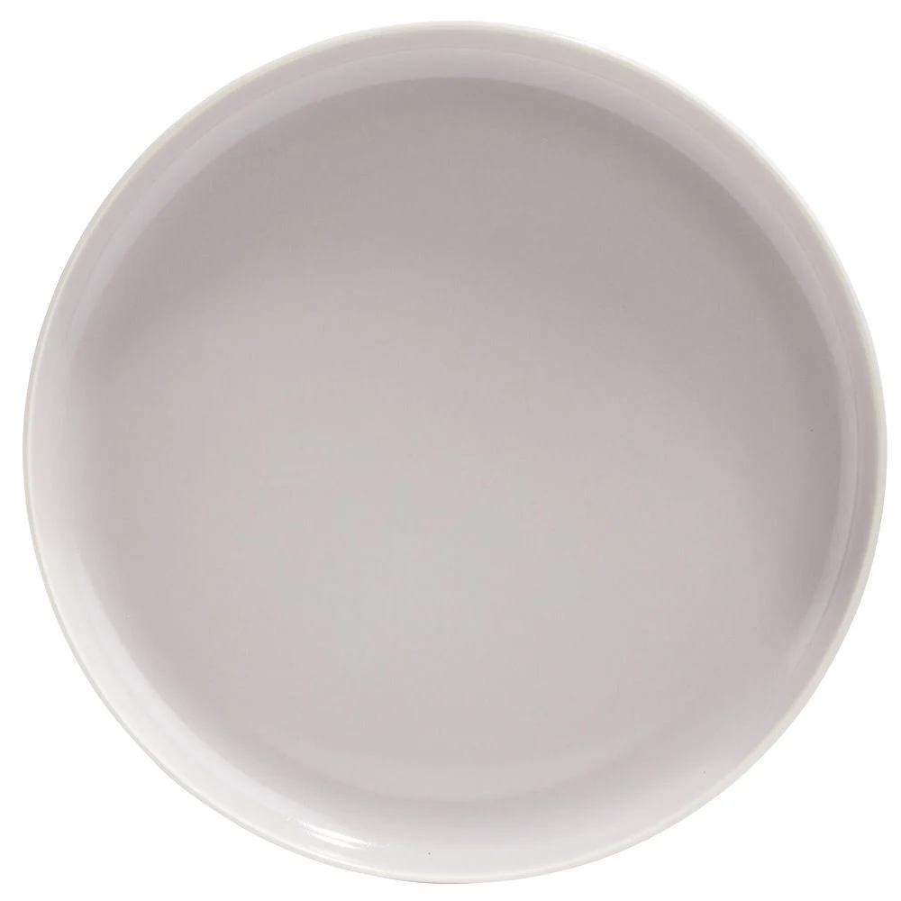 Assiette à dessert Oslo porcelaine gris uni