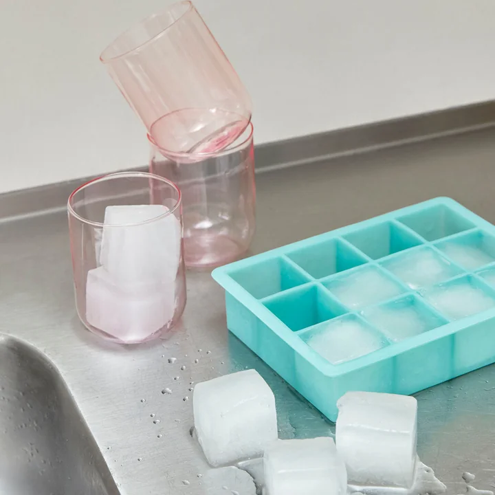 HAY - Silikon Eiswürfelbereiter rechteckig XXL, Cubes, eisblau