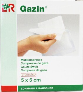 Lohmann & Rauscher Gazin Gaaskompres 5x5cm 10ST