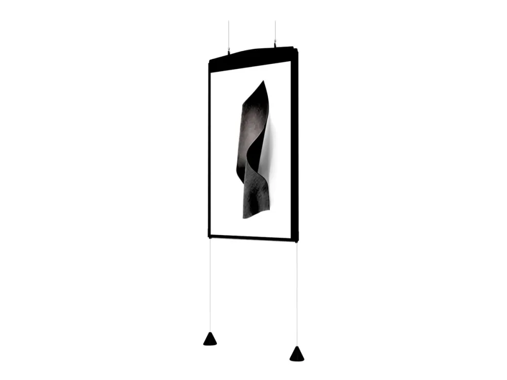 HI-ND Ceiling Solution - Monteringssæt (etui) - dobbeltsidet - for digital skiltning LCD-panel - metal - sort, RAL 9005 - skærmstørrelse: 55