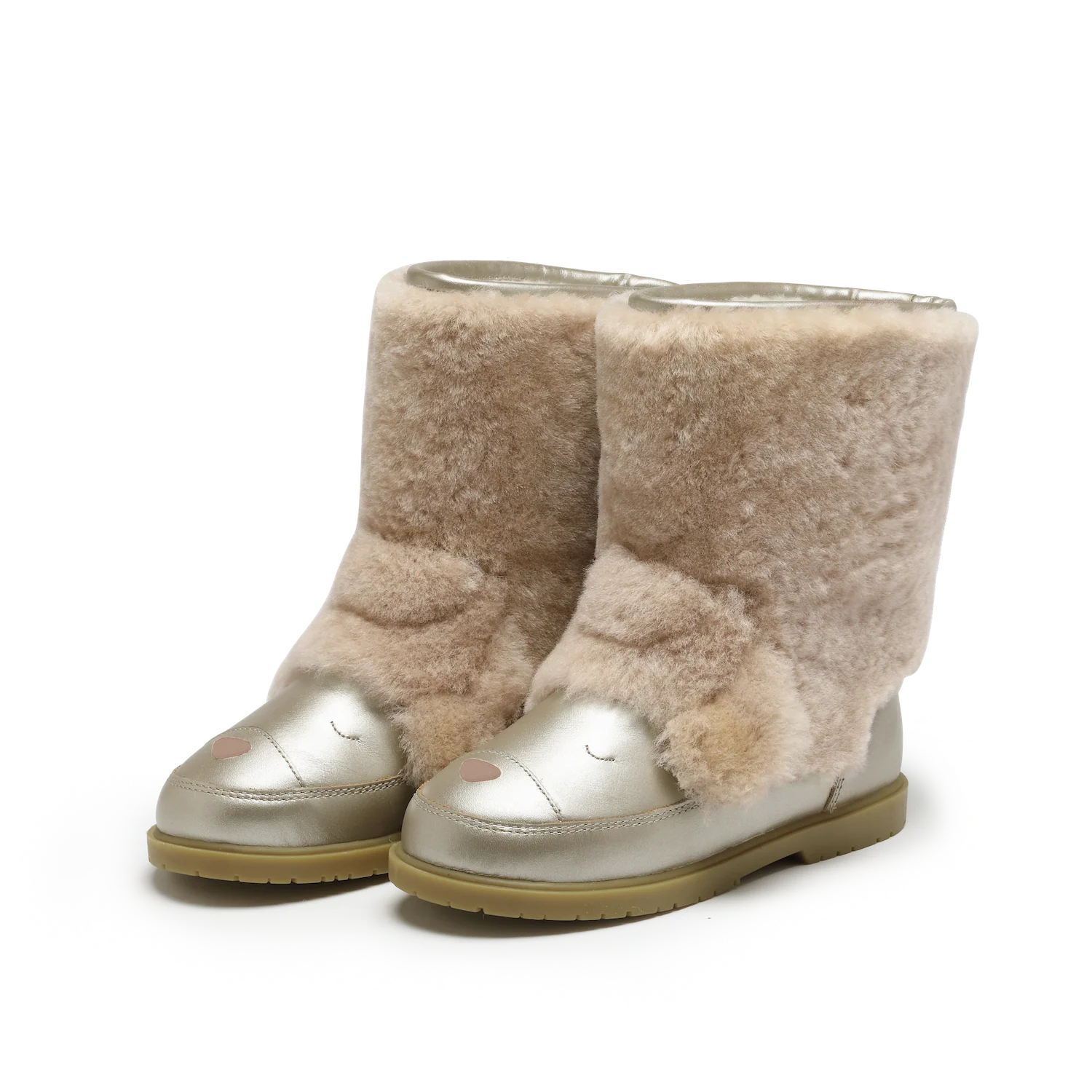 Wadudu Exclusive Boots | Poodle | Light Beige Sheep Wool