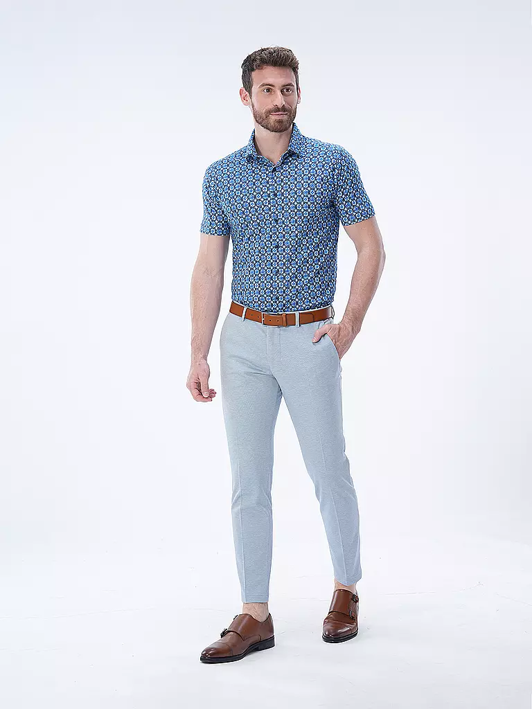 DESOTO Jerseyhemd Slim Fit  blau
