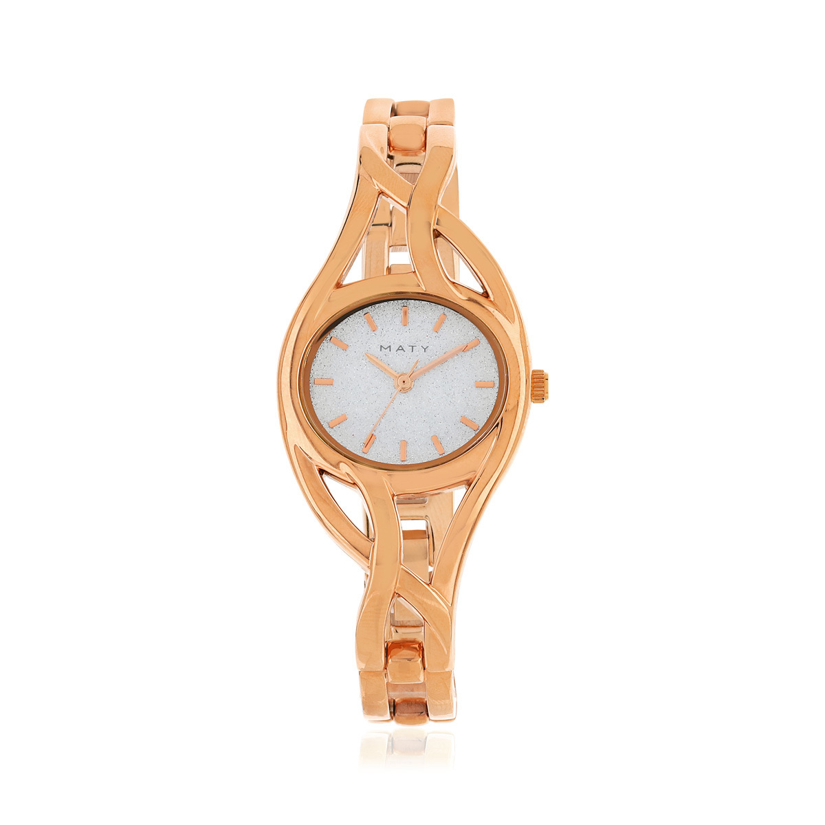 Montre dorée rose