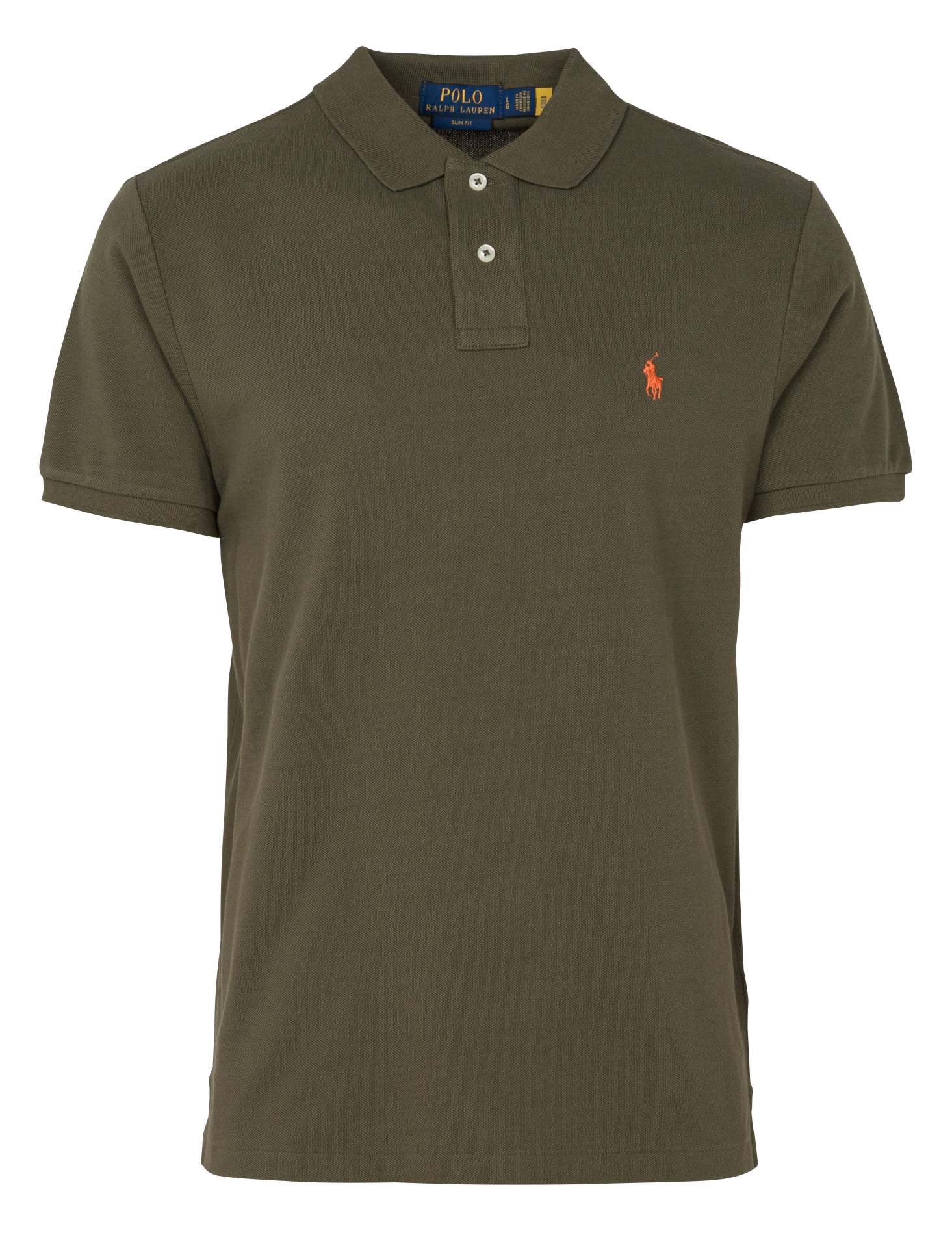 Polo slim-fit en coton piqué | Kaki