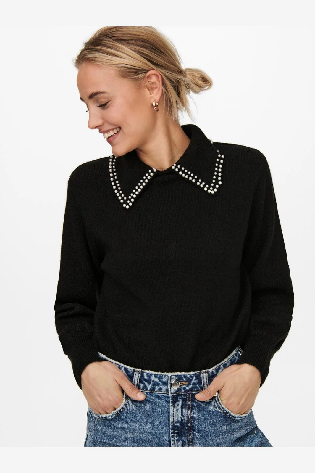 JDY JDYaubray Life L/S Pearl Pullover Knt