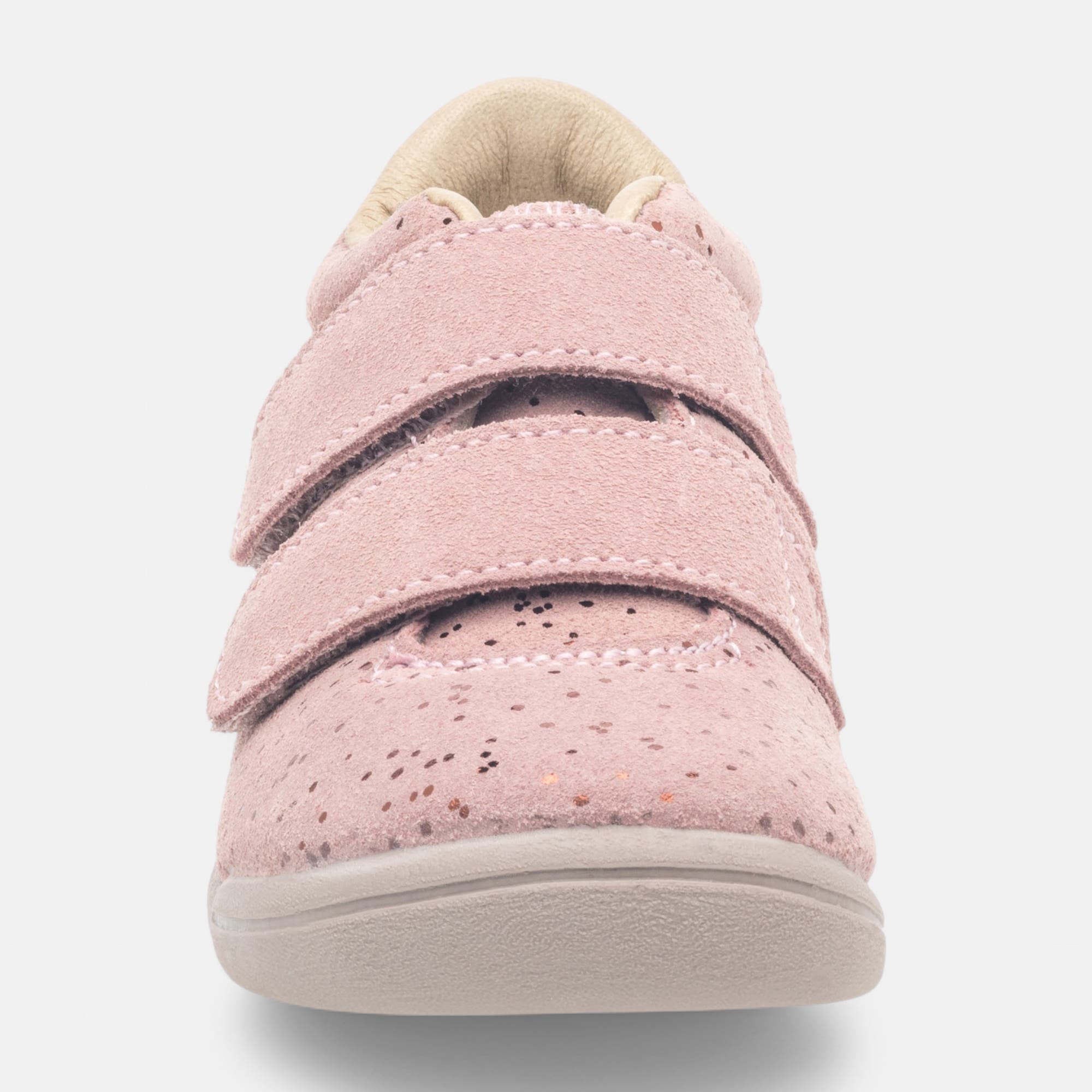 Baskets hautes Bébé fille en cuir rose