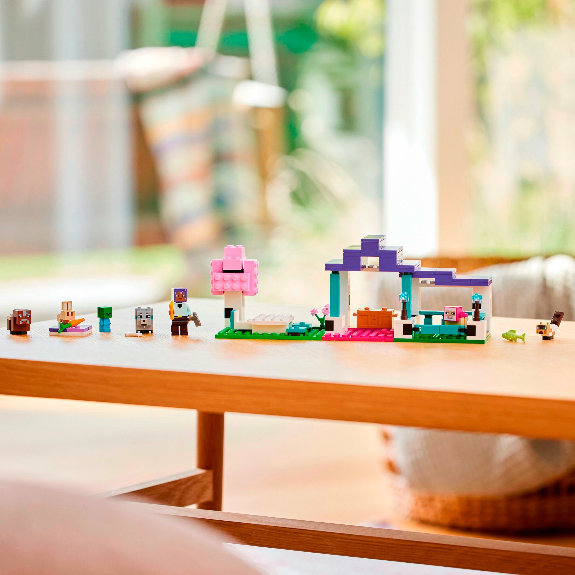 LEGO Konstruktionsspielzeug Minecraft Das Tierheim