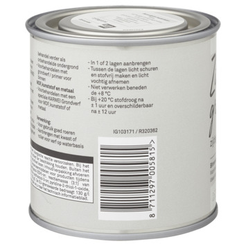 Karwei binnenlak zijdeglans zink grijs  250 ml