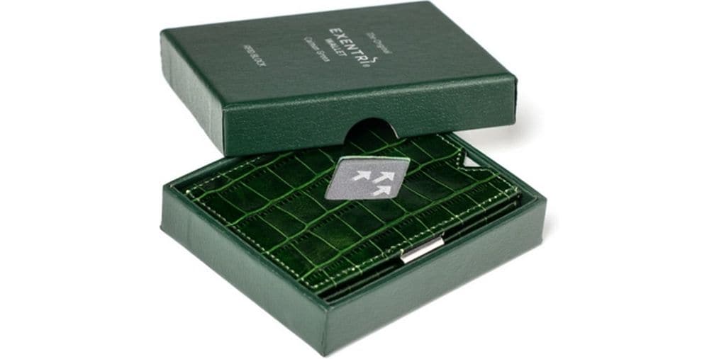 EXENTRI Portemonnaie Multiwallet Caiman Green Brieftasche