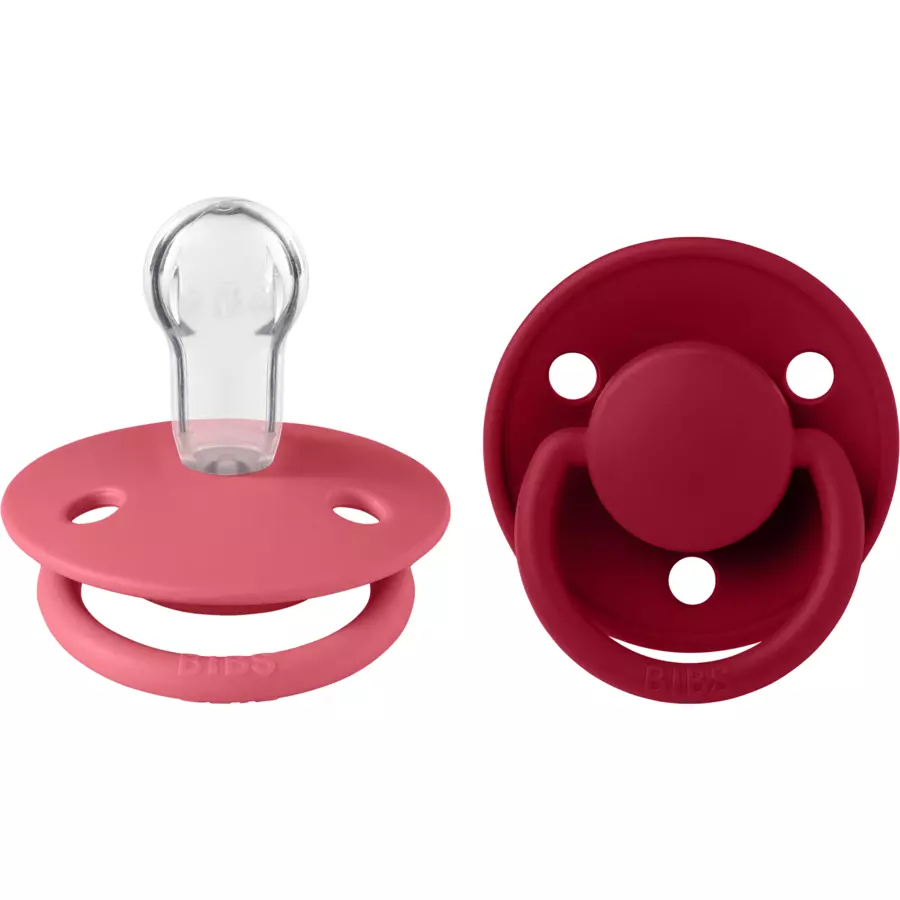 BIBS® Schnuller De Lux RubyCoral 0-36 Monate, 2 Stk.