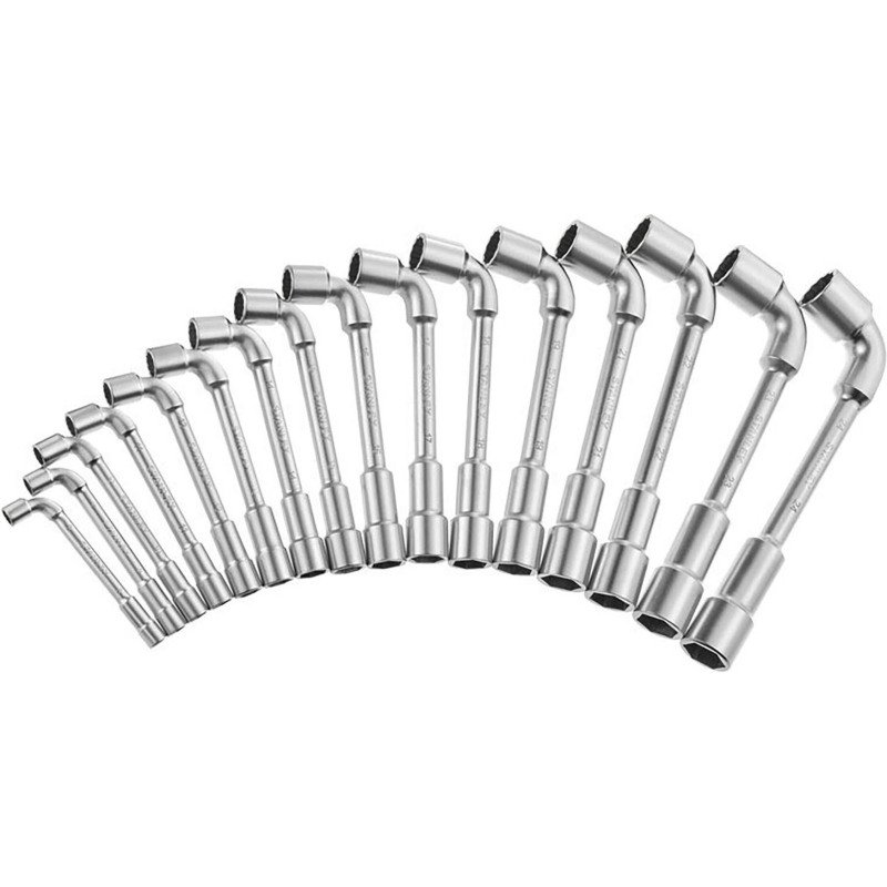 Clés à pipe débouchées Stanley 6 x 12 pans - Jeu de 16