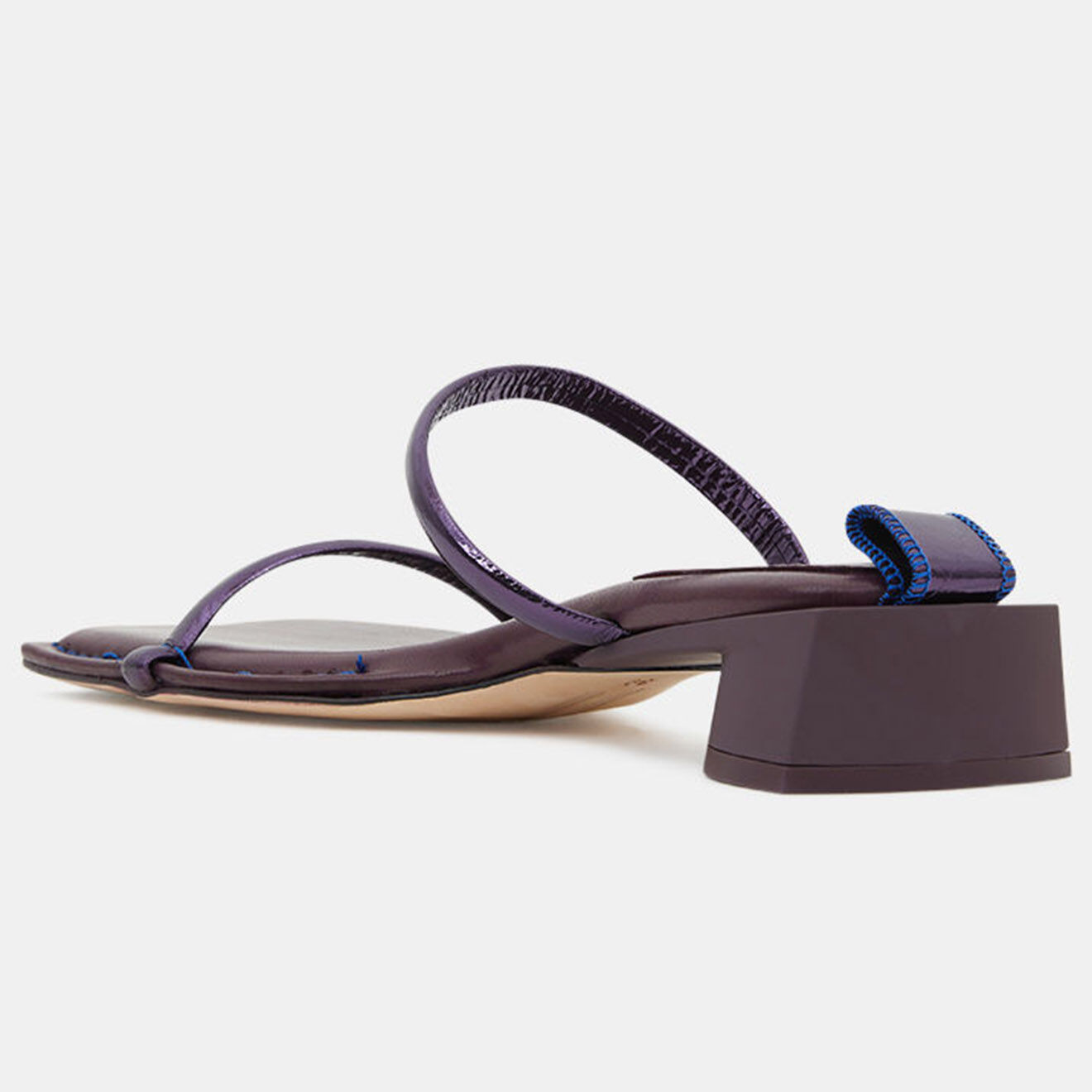 Miista Mules en Cuir violet foncé