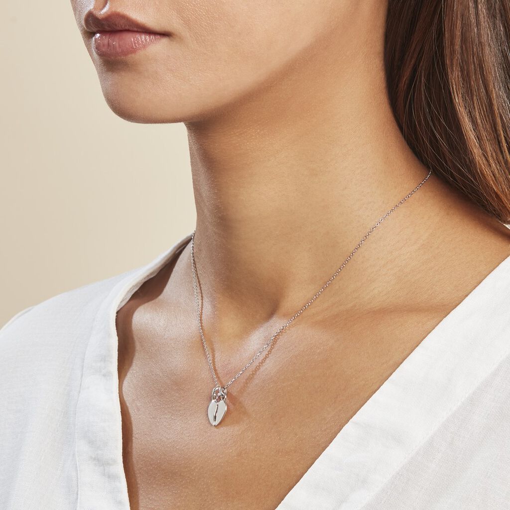 Pendentif Axelia Argent Blanc