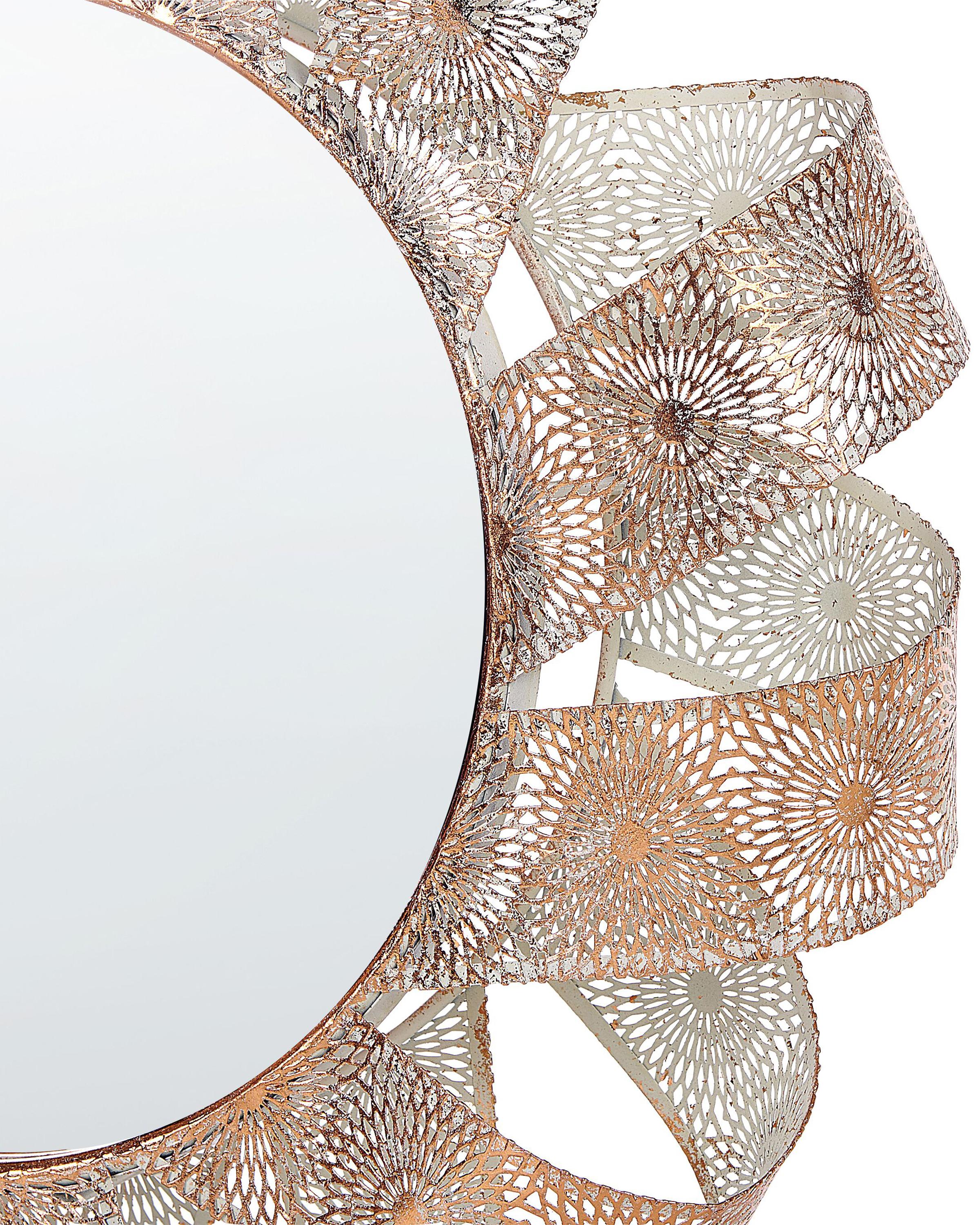 Wandspiegel MANGALORE 54 cm 54 cm Metaal Wit